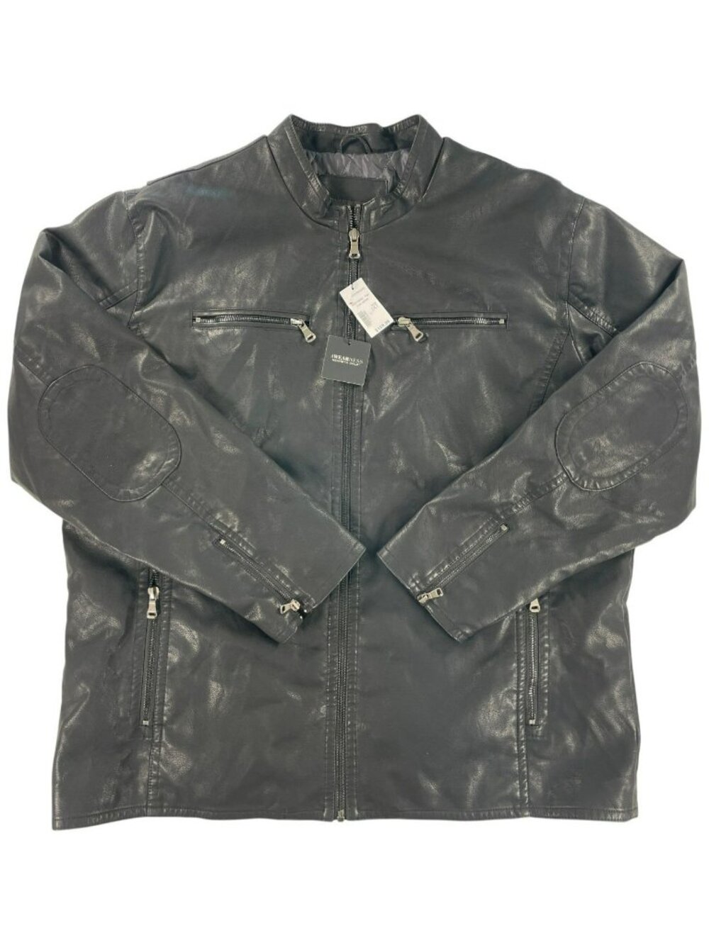 Kenneth Cole Awearness Black Faux Leather Jacket Men's Size 2XT MSRP $160 NEW